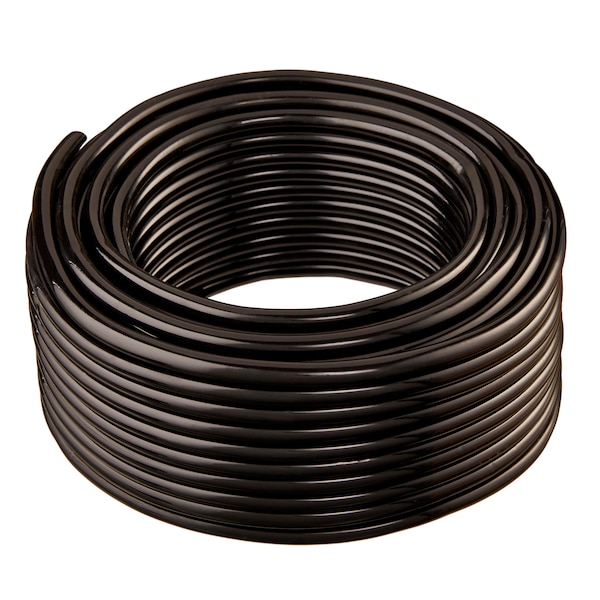 1/2" IDx3/4" OD x100Ft Flexible Non-Toxic Black Vinyl Tubing